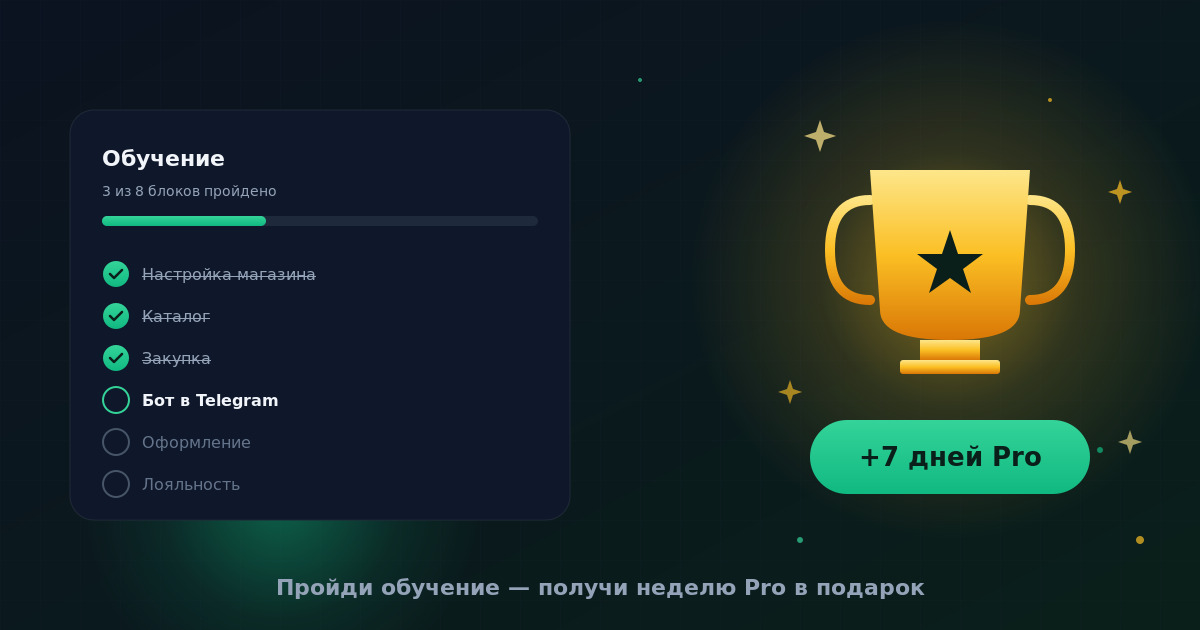 Запустите магазин за неделю и не потратьте ни рубля